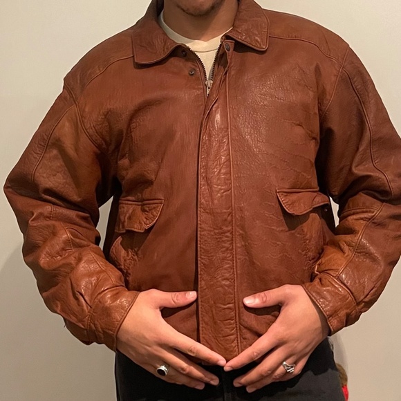 Schreter - Brown leather jacket - Picture 1 of 6